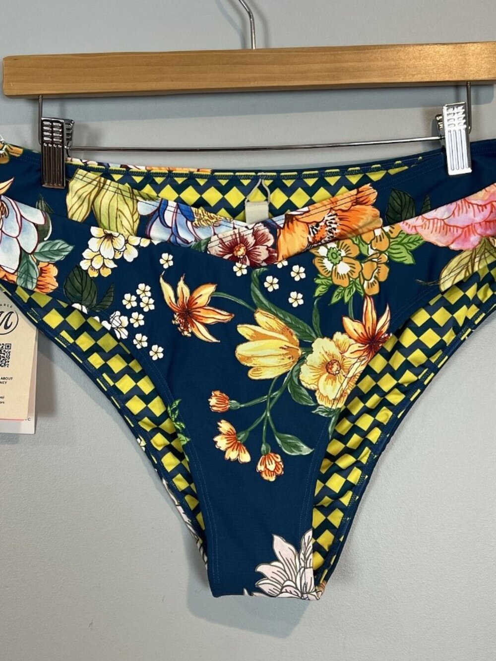 Maaji Size 3XL Bikini Bottoms Reversible Romantica Jannine Mid Rise New